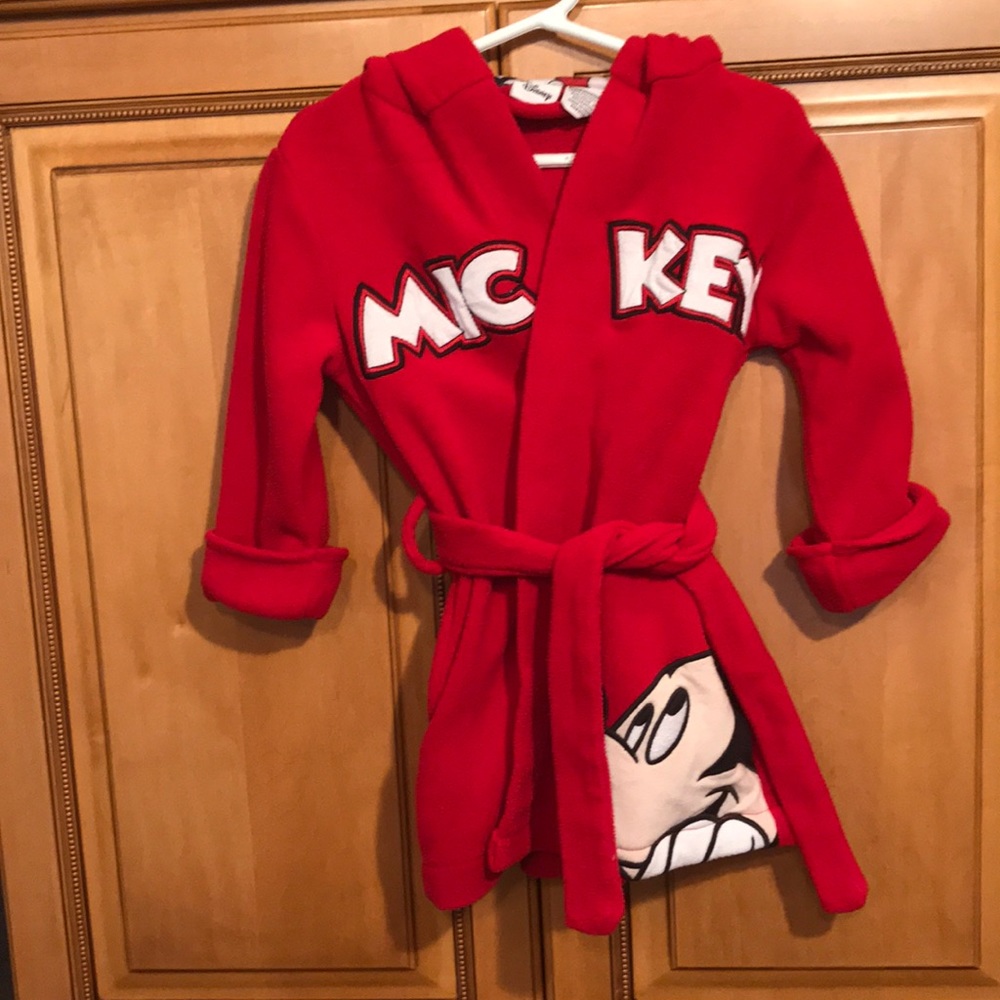 2t Mickey Mouse robe w/ ears on the hood